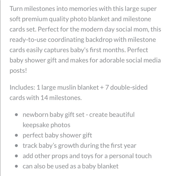 NWT Milestone Photo Blanket Set - Picture 10 of 13